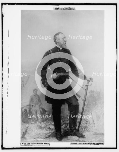 George Gordon Meade in uniform, full length portrait, c.between 1900 and 1920. Creator: Thomas Hicks.