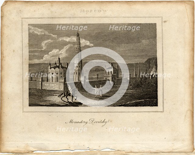 The Novodevichy Convent in Moscow, c. 1800. Artist: Anonymous  