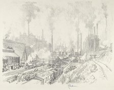 In the Land of Iron and Steel, 1916. Creator: Joseph Pennell.