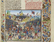 The Battle of Auray on 29 September 1364, ca 1470-1475. Creator: Liédet, Loyset (1420-1479).