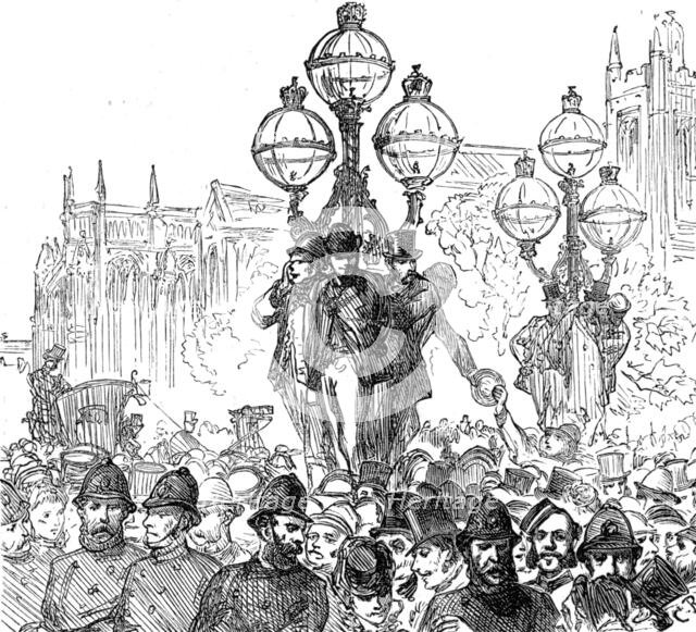 The End of the Tichborne Trial: waiting for the verdict, 1874. Creator: Unknown.