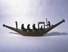 Wooden model of a boat, from the funeral trousseau of the high priest of Iny (Gebellin, 2200-2100…