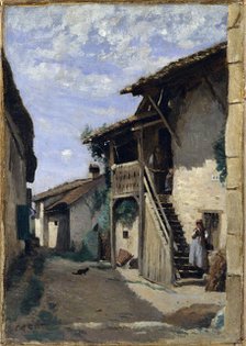 A Village Street: Dardagny, 1852, 1857, or 1863. Creator: Jean-Baptiste-Camille Corot.