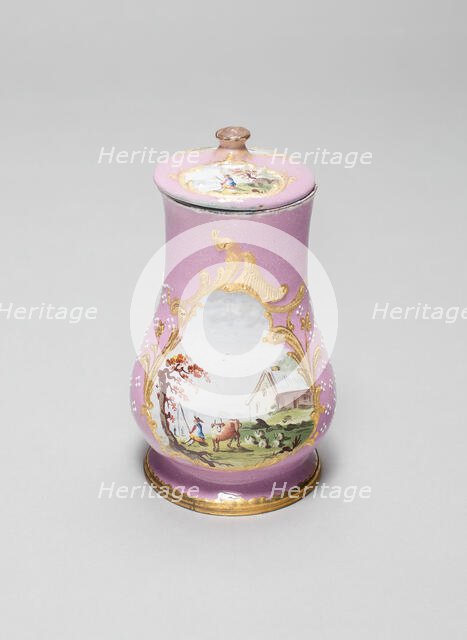 Mustard Pot and Cover, England, c. 1770. Creator: Unknown.