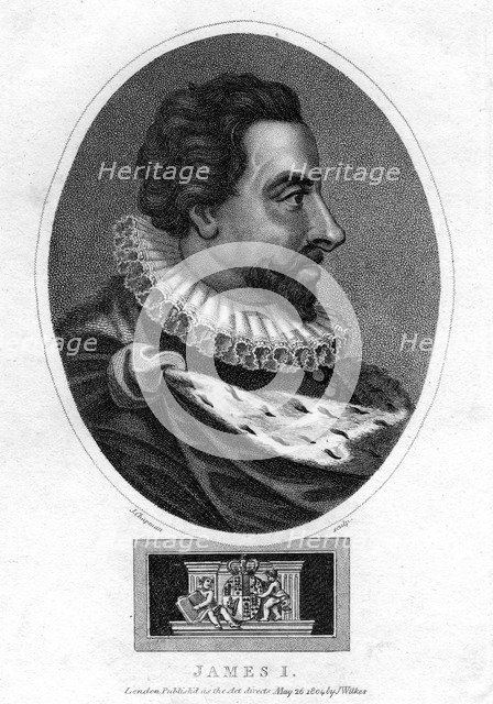 James I of England, (1804).Artist: J Chapman