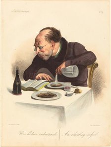 Une lecture entrainante, 1836. Creator: Honore Daumier.