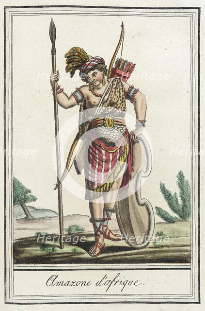Costumes de Différents Pays, 'Amazone d'Afrique', c1797. Creators: Jacques Grasset de Saint-Sauveur, LF Labrousse.