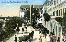 Outside the Hamilton Hotel, Bermuda, c1900s. Artist: Unknown