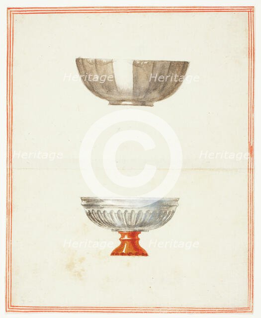 Two Fluted Bowls, One on Base, n.d. Creator: Giuseppe Grisoni.