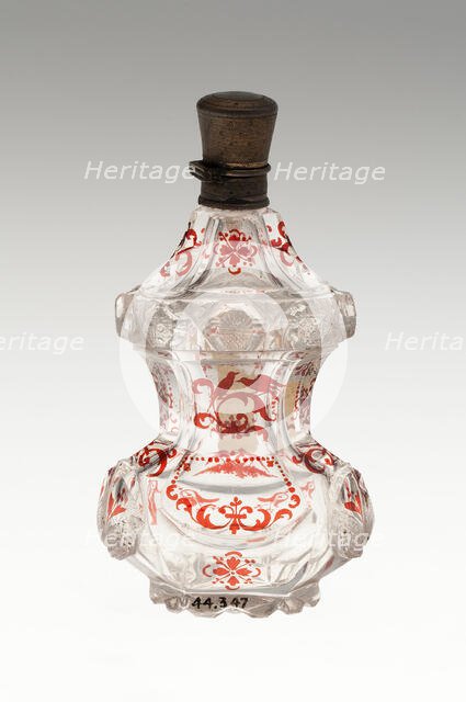 Scent Bottle, Bohemia, c. 1840/50. Creator: Bohemia Glass.
