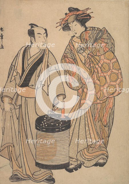 The Third Segawa Kikunojo as an Oiran, ca. 1776. Creator: Shunsho.
