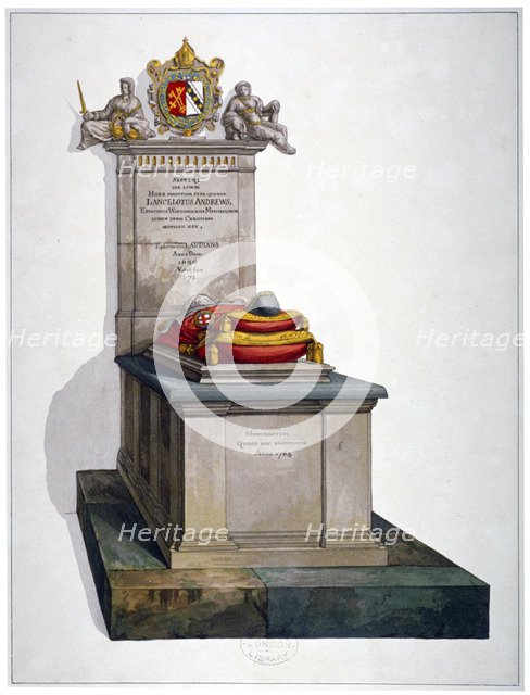 Tomb of Lancelot Andrews, St Saviour's Church, Southwark, London, 1764. Artist: Anon