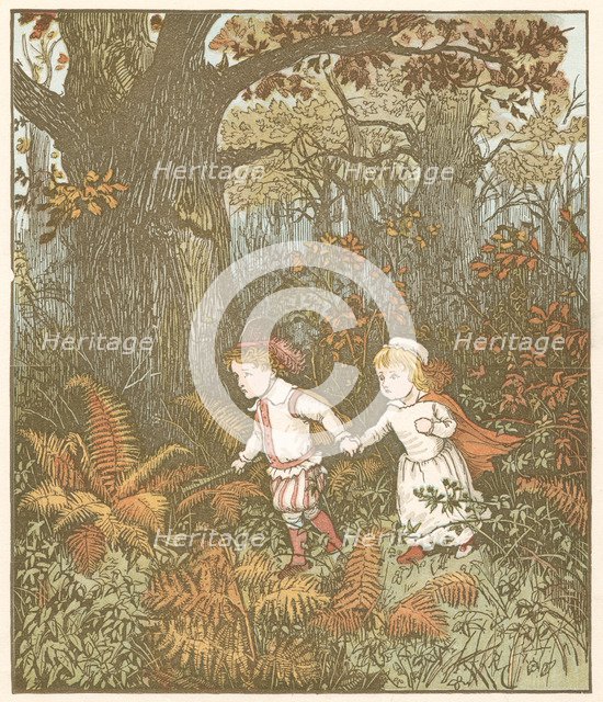 Scene from The Babes (Children) in the Wood, 1878. Artist: Randolph Caldecott