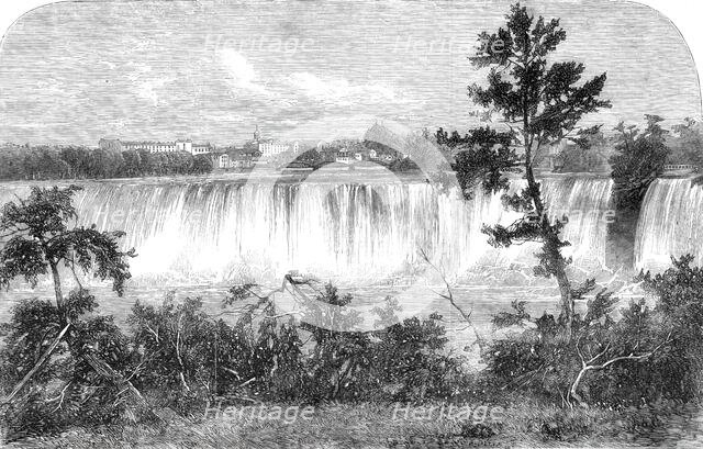The American Falls, Niagara - from a photograph by the Stereoscopic Company, 1860. Creator: Unknown.