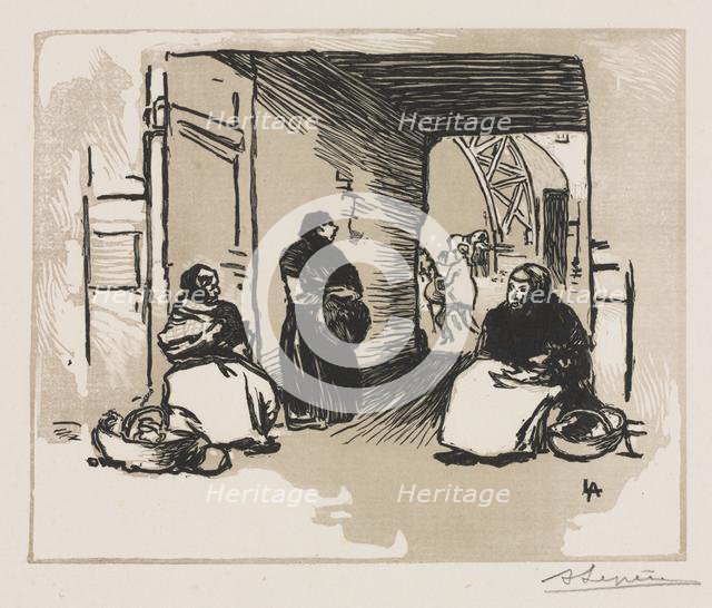 Bread-Sellers , 1889. Creator: Auguste Louis Lepère (French, 1849-1918); Ed. Sagot Editeur/Paris (embossed).