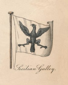 'Sicilian Galley', 1838. Artist: Unknown.
