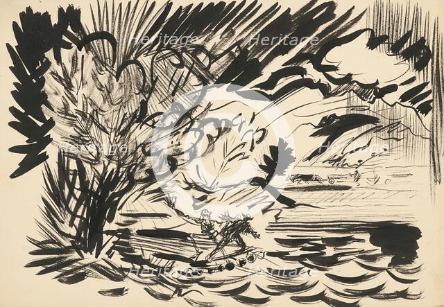 Boat and death, c1939. Creator: Arnold Peter Weisz-Kubincan.