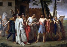 Cincinnatus leaving the plough to make laws in Rome', Lucius Quintus Cincinnatus, Roman dictator,…