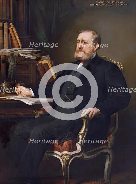 Dr. Karl von Stremayr, President of the Supreme Court, 1882/1883. Creator: August Eisenmenger.