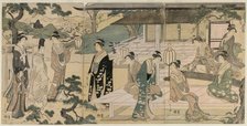 The Matsukaze Chapter of the Tale of Genji (from the series The Tale of Genji…, c. 1791. Creator: Ch?bunsai Eishi (Japanese, 1756-1829).