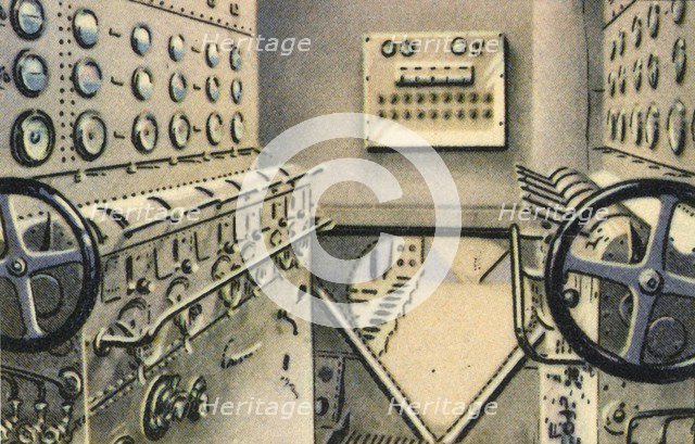 Control room on board the Dornier Do X flying boat, 1920s, (1932).  Creator: Unknown.