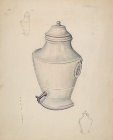 Porcelain Lavabo, c. 1938. Creator: Al Curry.