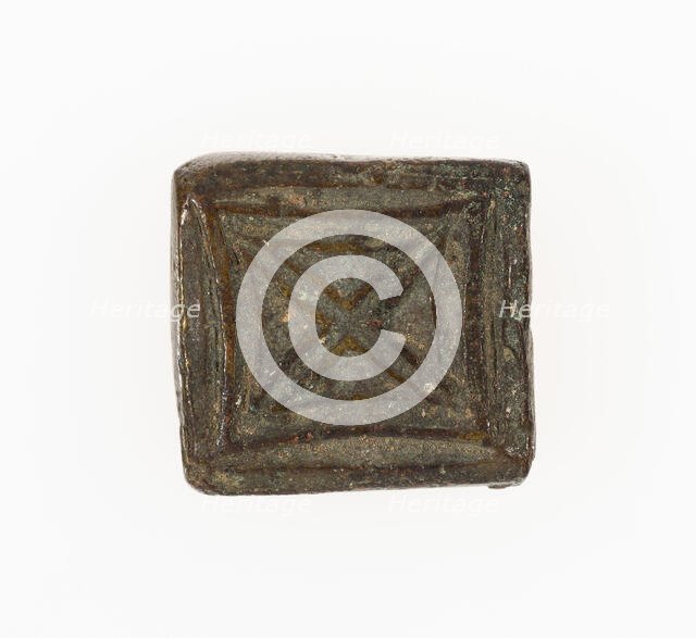 Goldweight with a Geometric Design, Ghana, 18th/19th century. Creator: Unknown.