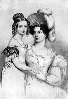 Princess Victoria and her mother in 1834, (1901).Artist: George Hayter