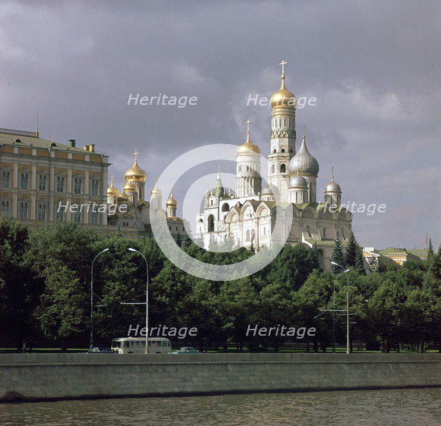 Kremlin seen across the Moskva river. Artist: Unknown