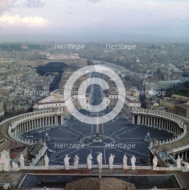 View from the Dome of St Peter's in Rome, 17th century.  Artist: Gian Lorenzo Bernini