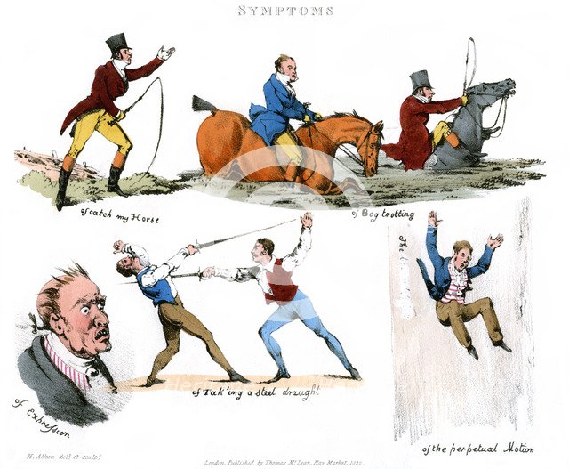 'Symptoms of Being Amused', 1822.Artist: Henry Thomas Alken