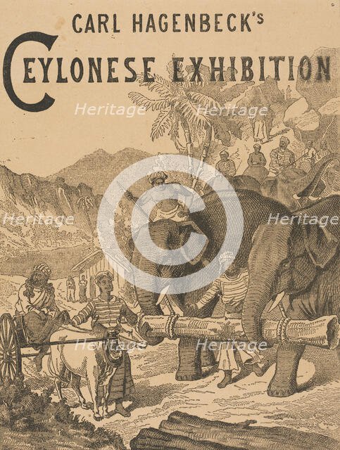 Carl Hagenbeck's Ceylonese Exhibition, 1886.  Creator: Unknown.