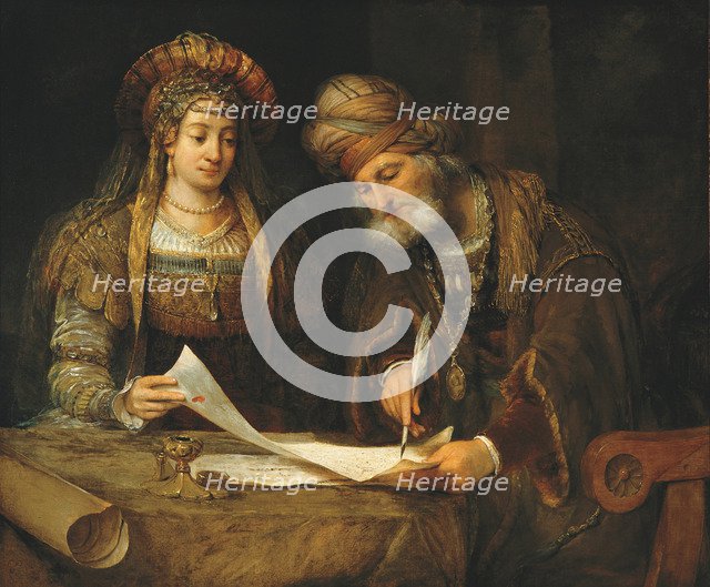 Esther and Mordechai, 1675. Artist: Gelder, Aert de (1645-1727)