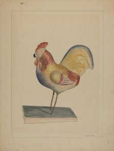 Pa. German Toy Rooster w/ Bellows, c. 1936. Creator: John Fisk.