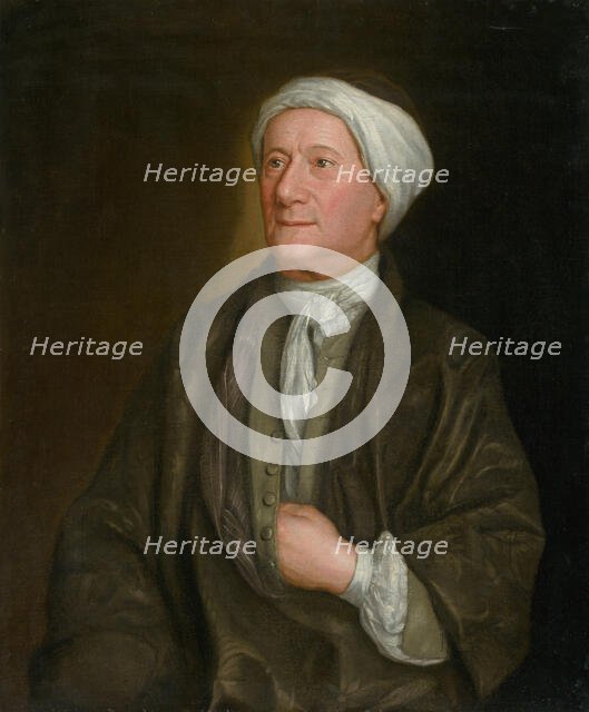 Portrait of a man in a dressing gown, 1730-1740. Creator: John Smibert.