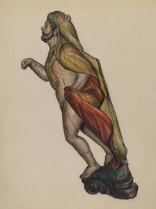 Figurehead: Hercules, c. 1937. Creator: Virginia Richards.