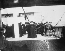 Survivors of TITANIC on CARPATHIA, 1912. Creator: Bain News Service.