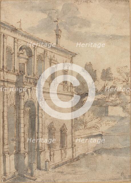 Villa di Papa Giulio, c. 1635. Creator: Claude Lorrain.