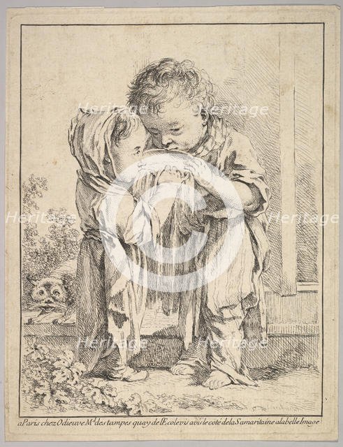 Les Petits Buveurs de Lait (The Little Milk Drinkers), 18th century. Creator: Unknown.