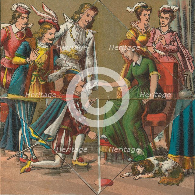 Little Red Riding Hood and Cinderella with Surprise Pictures, ca. 1875. Creator: Unknown.