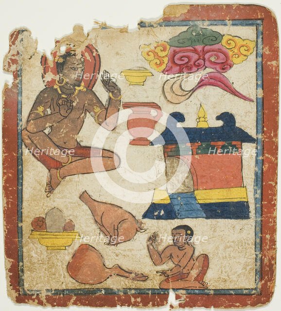 Image from a Set of Initiation Cards (Tsakali), 14th/15th century. Creator: Unknown.