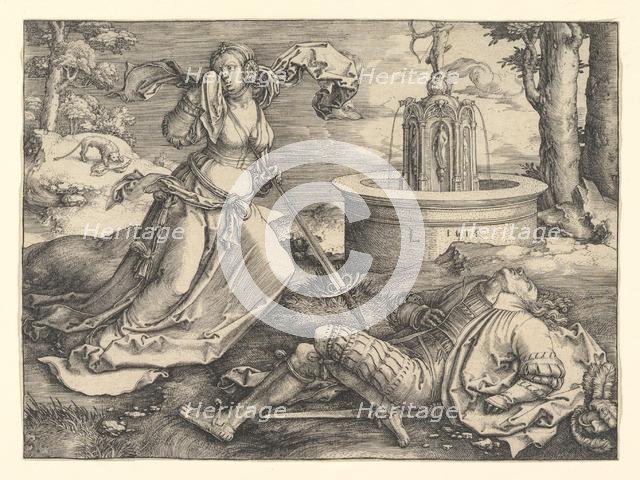 Pyramus and Thisbe, 1514. Creator: Lucas van Leyden.