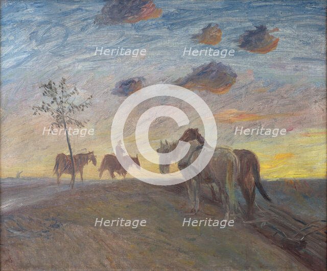 Evening Landscape, 1912. Creator: Theodor Esbern Philipsen.