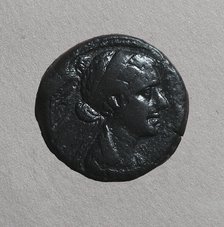 A coin with the head of Cleopatra, ancient Egyptian, Ptolemaic period, c51-30 BC. Artist: Werner Forman