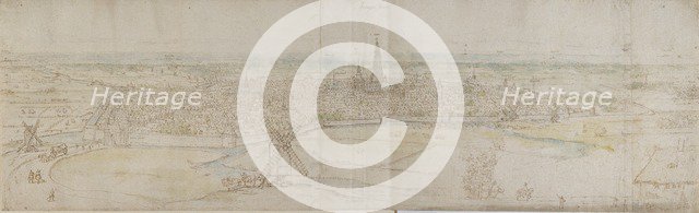 Panoramic View of s'Hertogenbosch (Den Haag) from an elevated Point to the South-West, c1545-50.. Artist: Anthonis van den Wyngaerde.