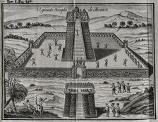The Great Aztec Temple at Tenochtitlan dedicated to the god of war, 1771.  Creator: Unknown.