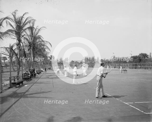 Tennis courts, Palm Beach, Fla., between 1900 and 1906. Creator: Unknown.
