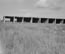Remains of dry kiln shed, Fullerton, Louisiana, 1937. Creator: Dorothea Lange.