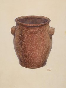 Pottery Jar, c. 1939. Creator: Bisby Finley.