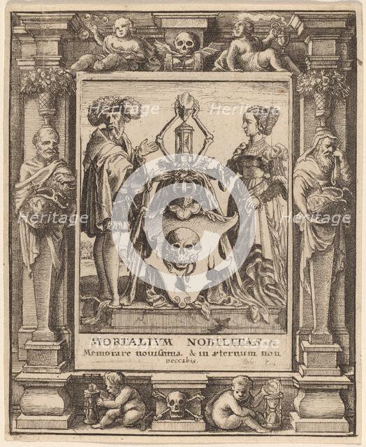 Death's Coat of Arms, 1651. Creator: Wenceslaus Hollar.
